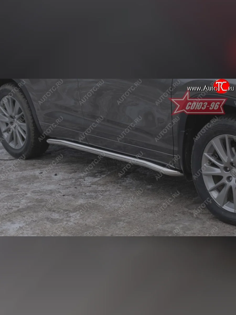 Защита порогов Souz-96 (d60) v1 Toyota Highlander XU50 дорестайлинг (2013-2017)  в Перми Пермском крае