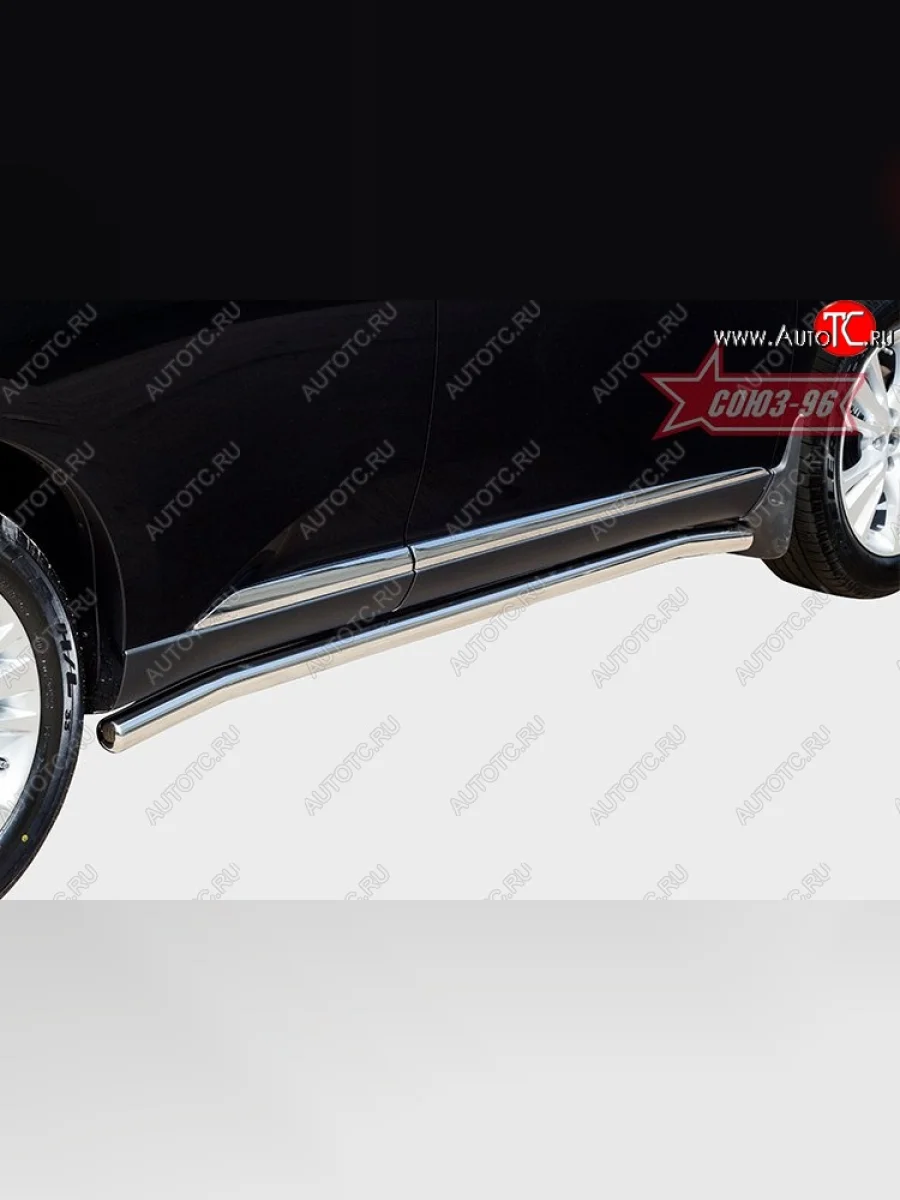 Защита порогов Souz-96 (d60) Lexus RX350 AL10 рестайлинг (2012-2015)  в Самаре Самарской области