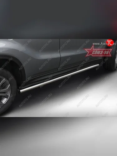 Защита порогов Souz-96 (d60) Suzuki Vitara  LY (2015-2025) дорестайлинг, рестайлинг