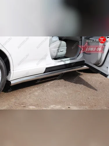 Защита порогов Souz-96 (d76) Toyota Venza GV10 дорестайлинг (2008-2012)