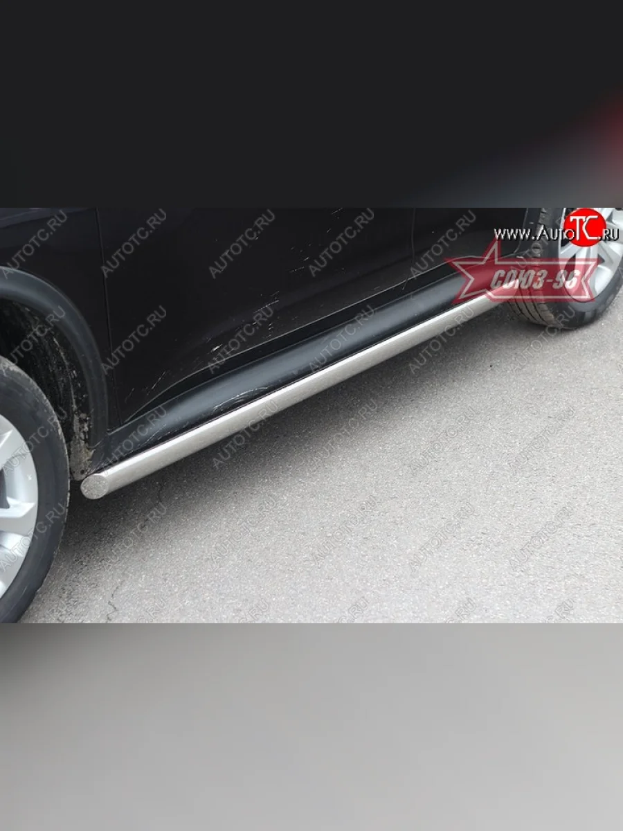 Защита порогов из овальной трубы 4х4 Souz-96 (d75х42)  Nissan Juke (2010-2014) 1 YF15  в Перми Пермском крае