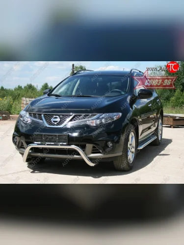 Защита переднего бампера Souz-96 (d60) Nissan Murano  2 Z51 (2010-2016) рестайлинг