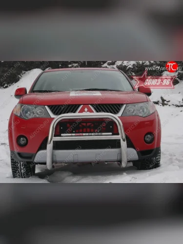 Защита переднего бампера Souz-96 (d60) Mitsubishi Outlander  XL (2005-2009) (CW)  дорестайлинг