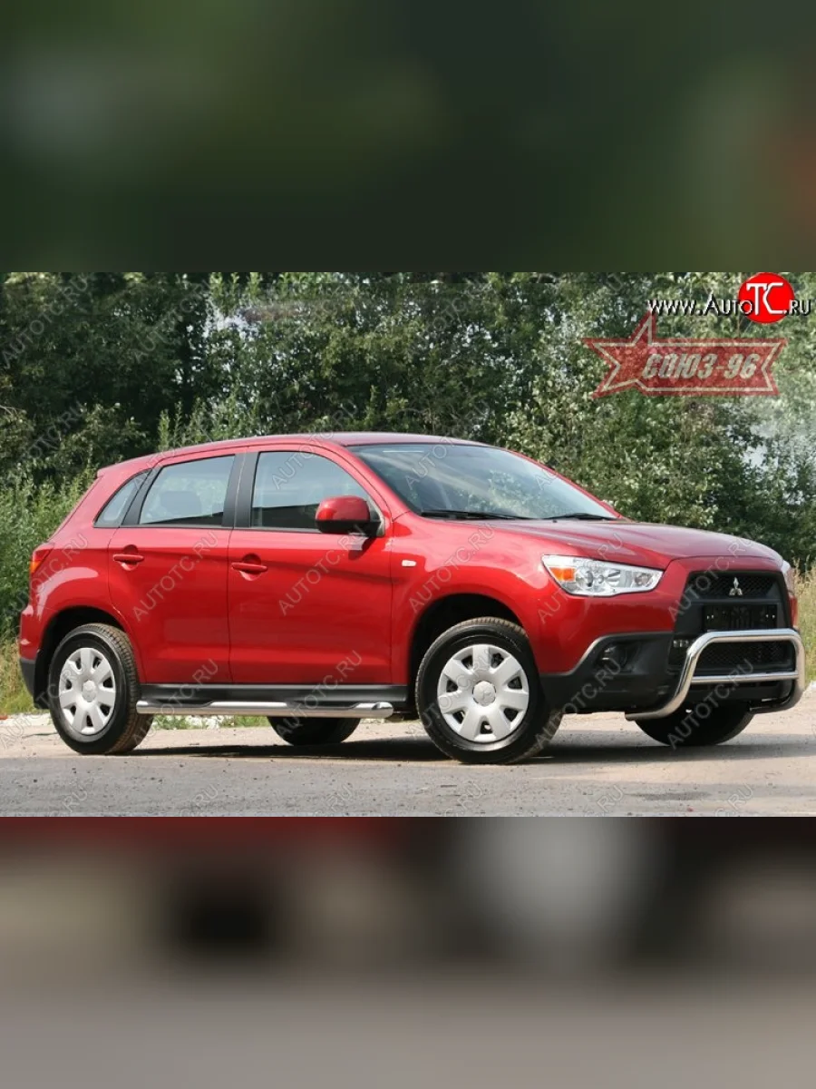 Защита переднего бампера Souz-96 (d60) Mitsubishi ASX дорестайлинг (2010-2012)  в Перми Пермском крае