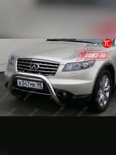 Защита переднего бампера (Европа) Souz-96 (d76) INFINITI EX35  J50 (2007-2013)