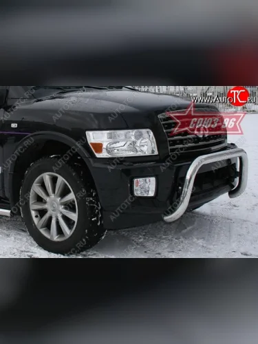 Защита переднего бампера Souz-96 (d76) INFINITI QX56 JA60 рестайлинг (2007-2010)