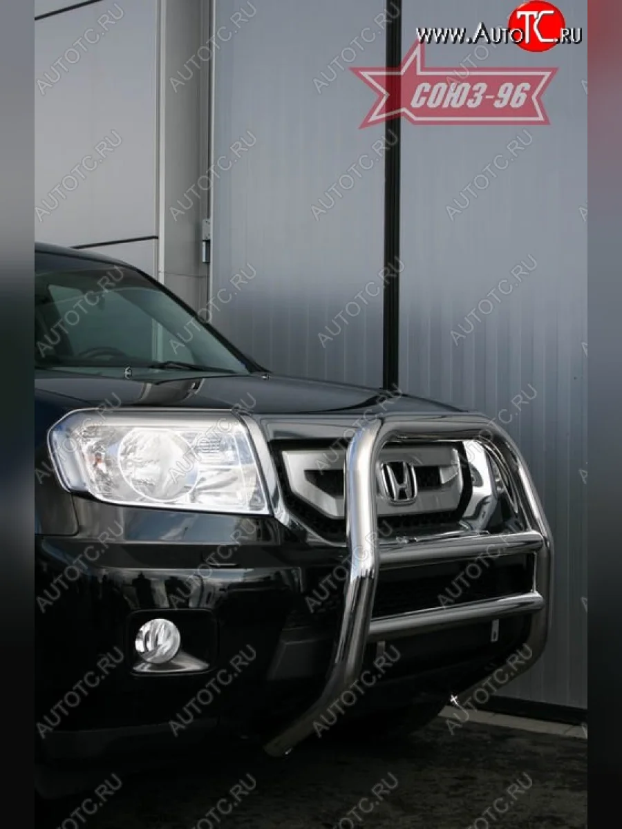 Защита переднего бампера Souz-96 (d76) Honda Pilot YF4 дорестайлинг (2008-2011)  в Воронеже Воронежской области