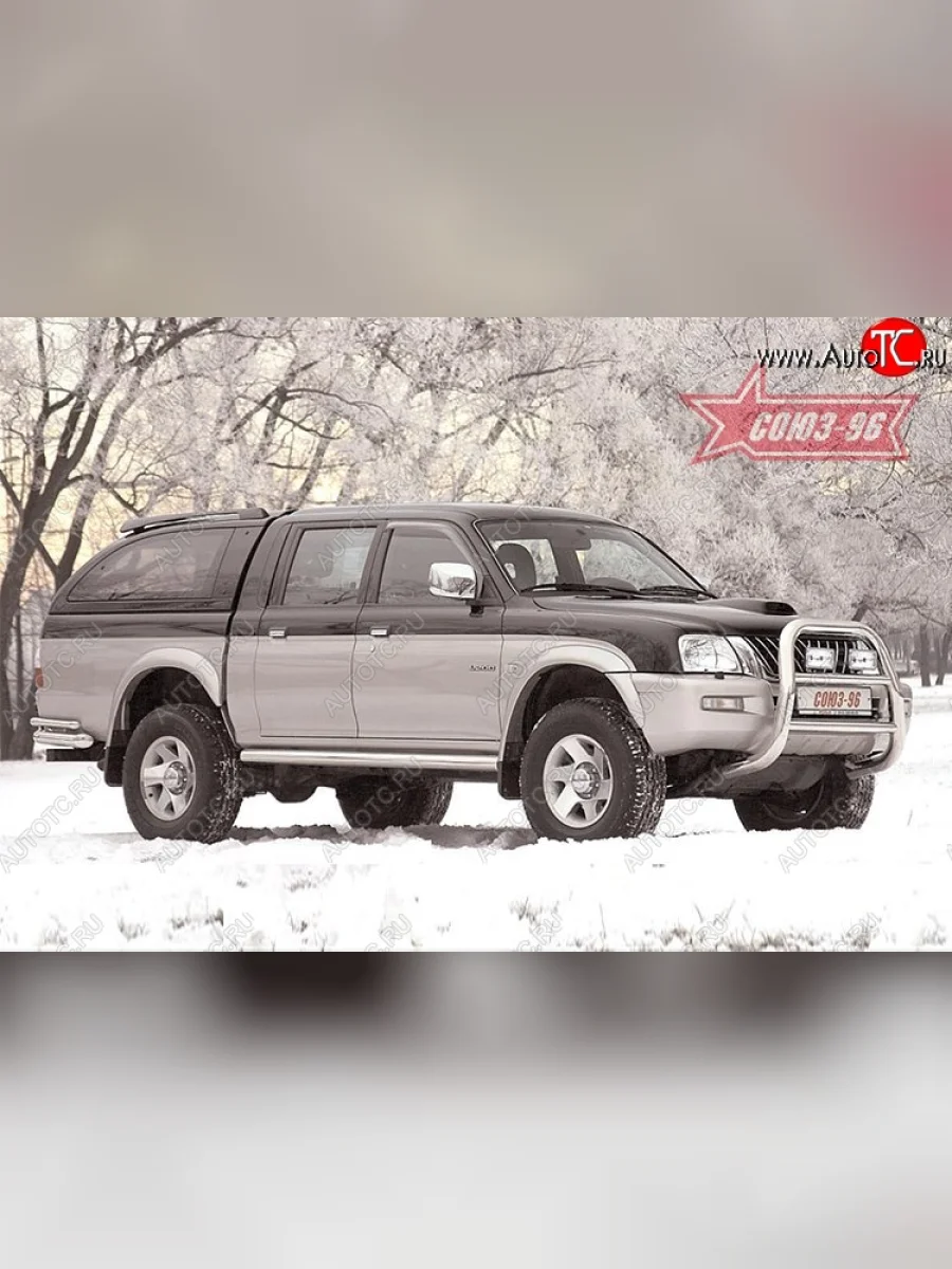 Защита переднего бампера Souz-96 (d76) Mitsubishi L200 3 K74T рестайлинг (2005-2006)  в Керчи Республика Крым