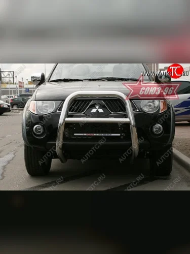 Защита переднего бампера Souz-96 (d76) Mitsubishi L200 4  дорестайлинг (2006-2014)
