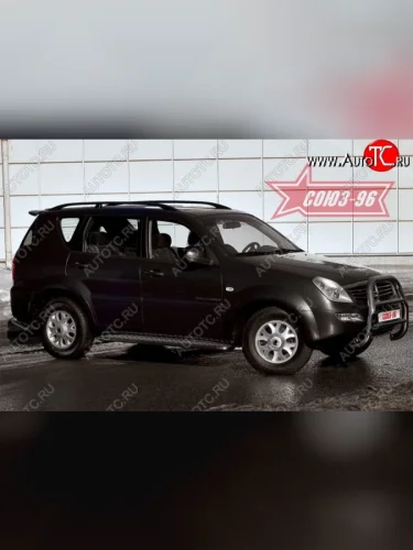 Защита переднего бампера Souz-96 (d76) SSANGYONG Rexton Y200 (2001-2006)