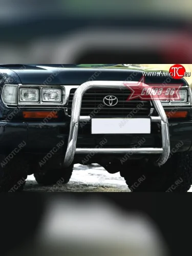 Защита переднего бампера под штатную лебедку Souz-96 (d76) Toyota Land Cruiser  80 (1989-1997)