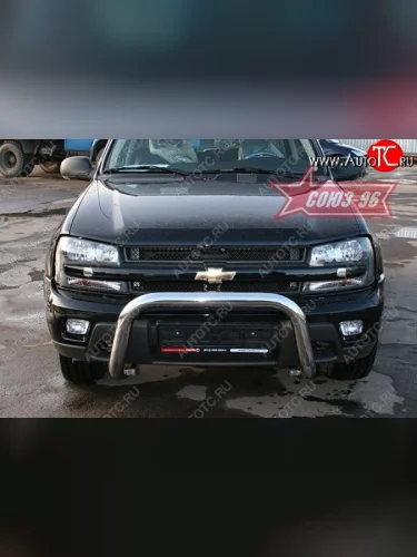 Защита переднего бампера Souz-96 (d76) Chevrolet Trailblazer  GMT360 (2006-2012) рестайлинг