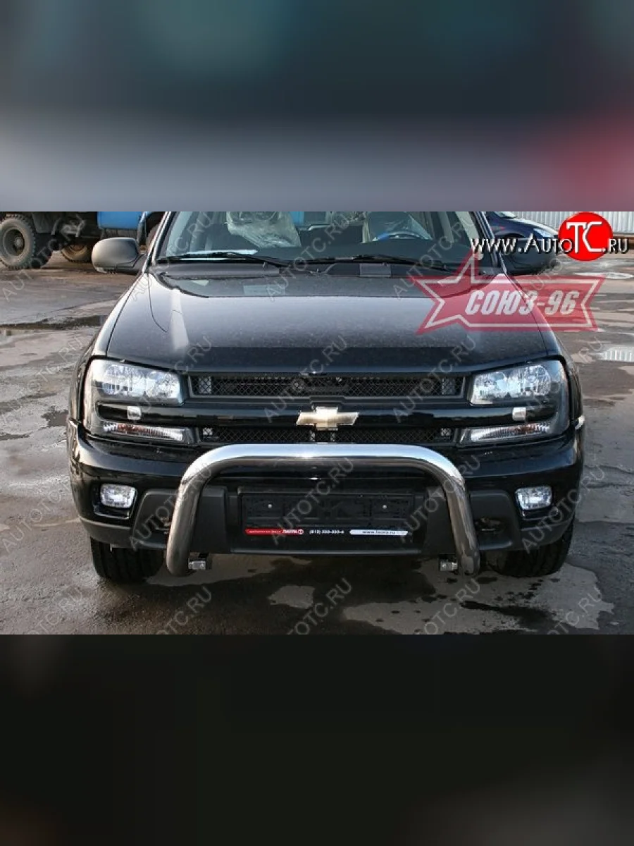Защита переднего бампера Souz-96 (d76) Chevrolet Trailblazer GMT360 рестайлинг (2006-2012)  в Самаре Самарской области