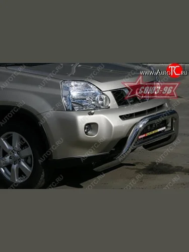 Защита переднего бампера Souz-96 (d76) Nissan X-trail  2 T31 (2007-2011) дорестайлинг