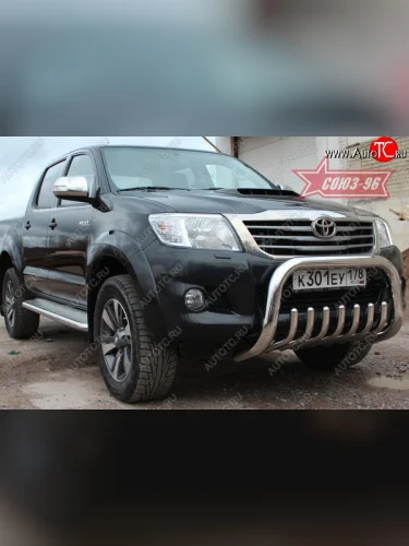 Защита переднего бампера Souz-96 (d76) Toyota Hilux  AN20,AN30 (2011-2016)  2-ой рестайлинг
