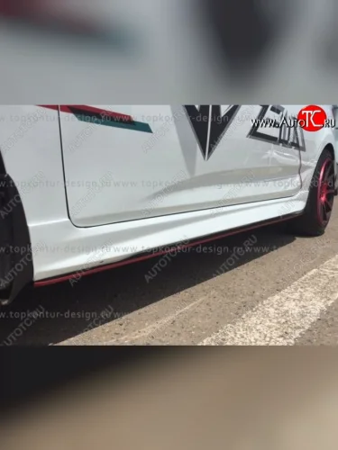 Пороги накладки ZEUS Hyundai Solaris  RBr (2010-2017), KIA Rio  3 QB (2011-2017)