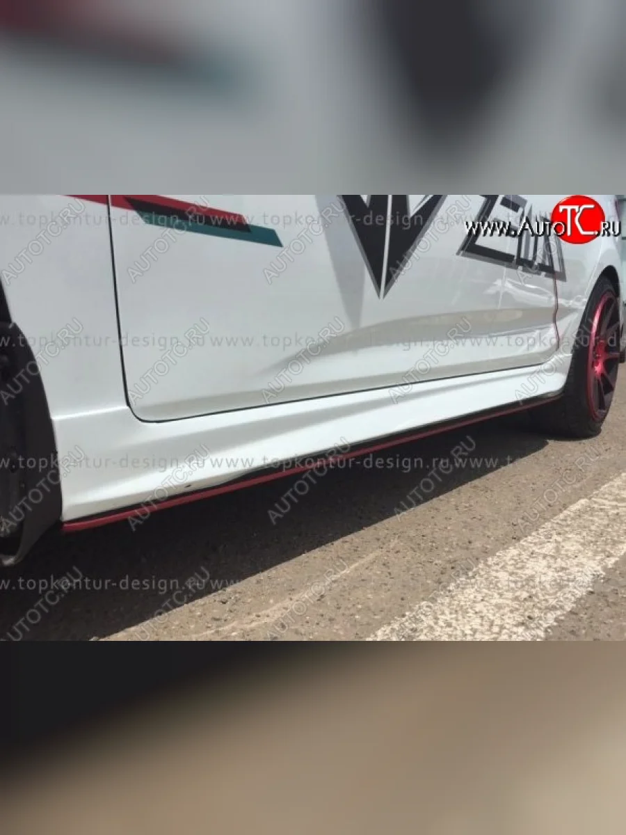 Пороги накладки ZEUS Hyundai Solaris RBr седан дорестайлинг (2010-2014) (Неокрашенные)  в Самаре Самарской области