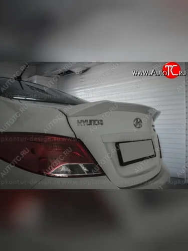 Лип спойлер Zeus Hyundai Solaris  RBr (2010-2014) седан дорестайлинг