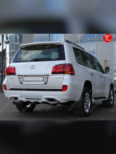 Накладка на задний бампер GOLDMAN EXCLUSIVE Lexus LX570 J200 1-ый рестайлинг (2012-2015)