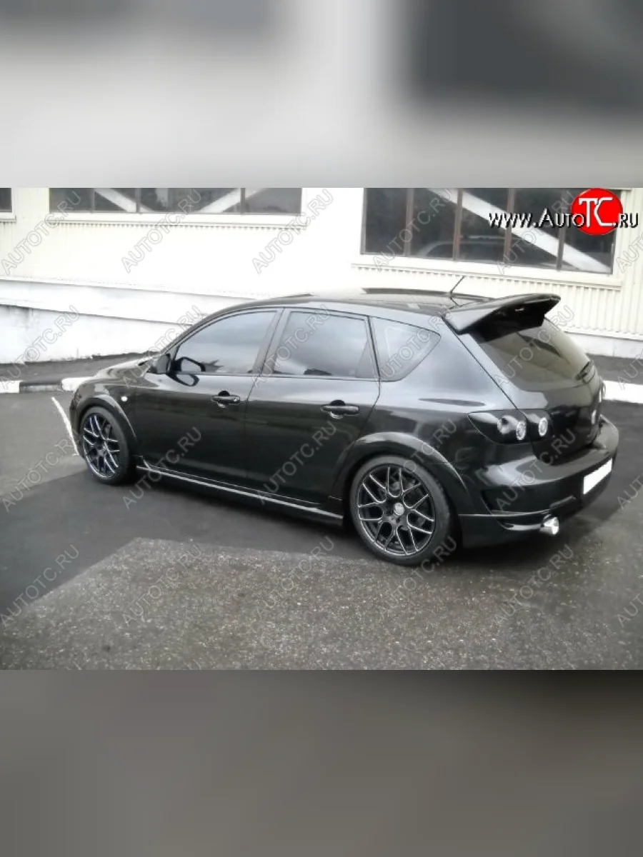 Пороги накладки ASC MAGNUM Mazda 3/Axela BK дорестайлинг, хэтчбэк (2003-2006) (Неокрашенные)  в Перми Пермском крае