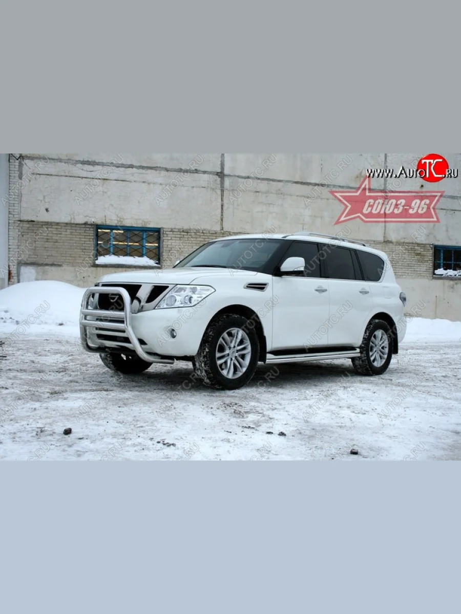 Защита переднего бампера Souz-96 (d76)  Nissan Patrol (2010-2014) 6  в Керчи Республика Крым