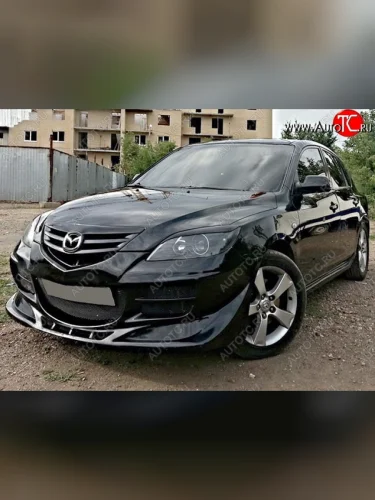 Передний бампер EXS STYLE Mazda 3/Axela BK дорестайлинг, хэтчбэк (2003-2006)