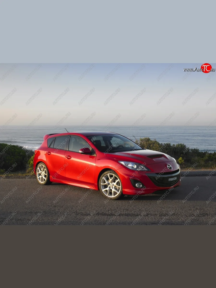 Пороги накладки KNIGHT SPORTS Mazda 3/Axela BL дорестайлинг, хэтчбэк 5 дв. (2009-2011) (Неокрашенные)  в Керчи Республика Крым