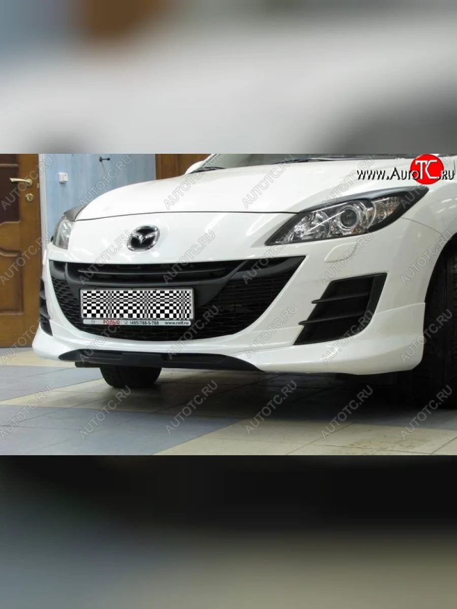 Реснички на фары LENZDESIGN Mazda 3/Axela BL дорестайлинг, хэтчбэк 5 дв. (2009-2011) (Неокрашенные)  с доставкой в г. Керчь
