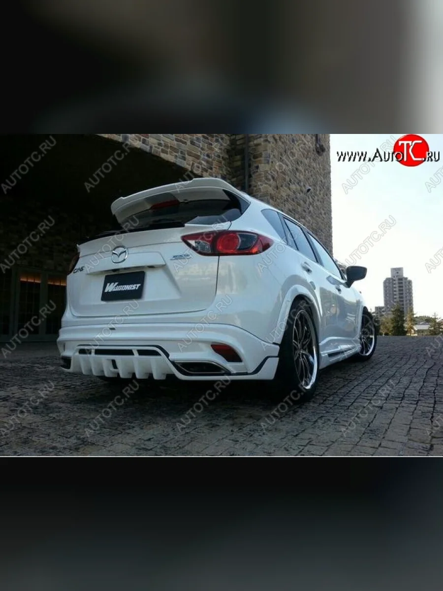 Накладка на задний бампер ROWEN Mazda CX-5 KE дорестайлинг (2011-2014) (Неокрашенная)  с доставкой в г. Керчь