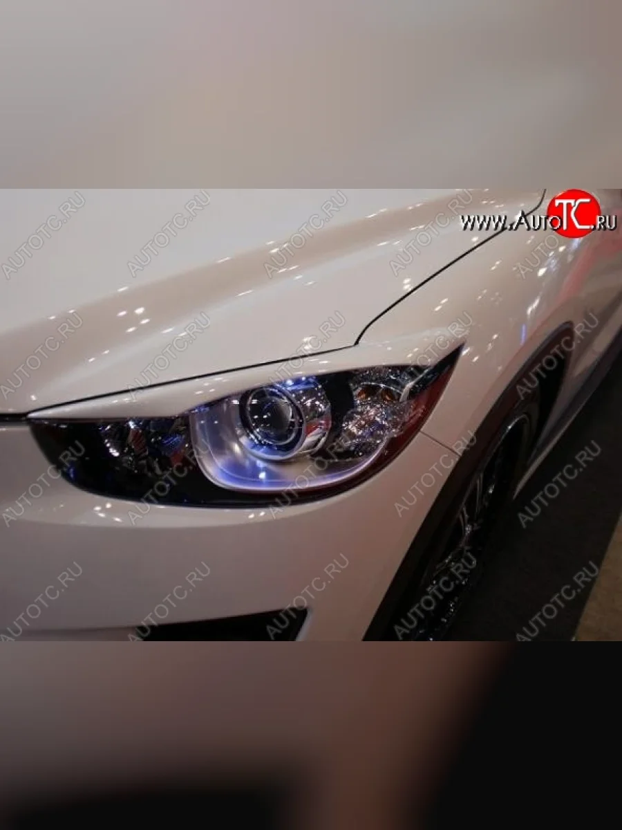 Реснички на фары DUCKS GARDEN Mazda CX-5 KE рестайлинг (2015-2017) (Неокрашенные)  в Керчи Республика Крым