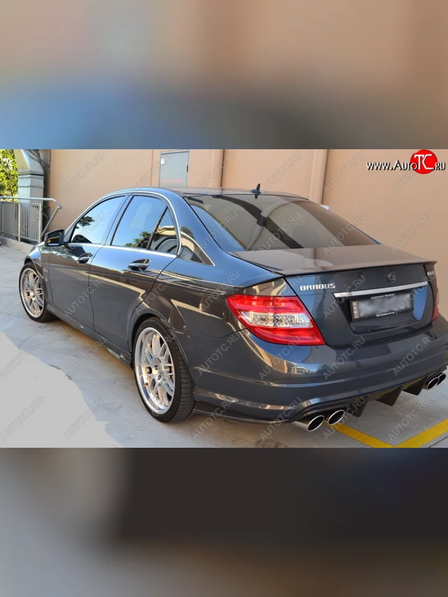 Лип спойлер BRABUS Mercedes-Benz C-Class W204 дорестайлинг седан (2007-2011) (Неокрашенный)  в Самаре Самарской области