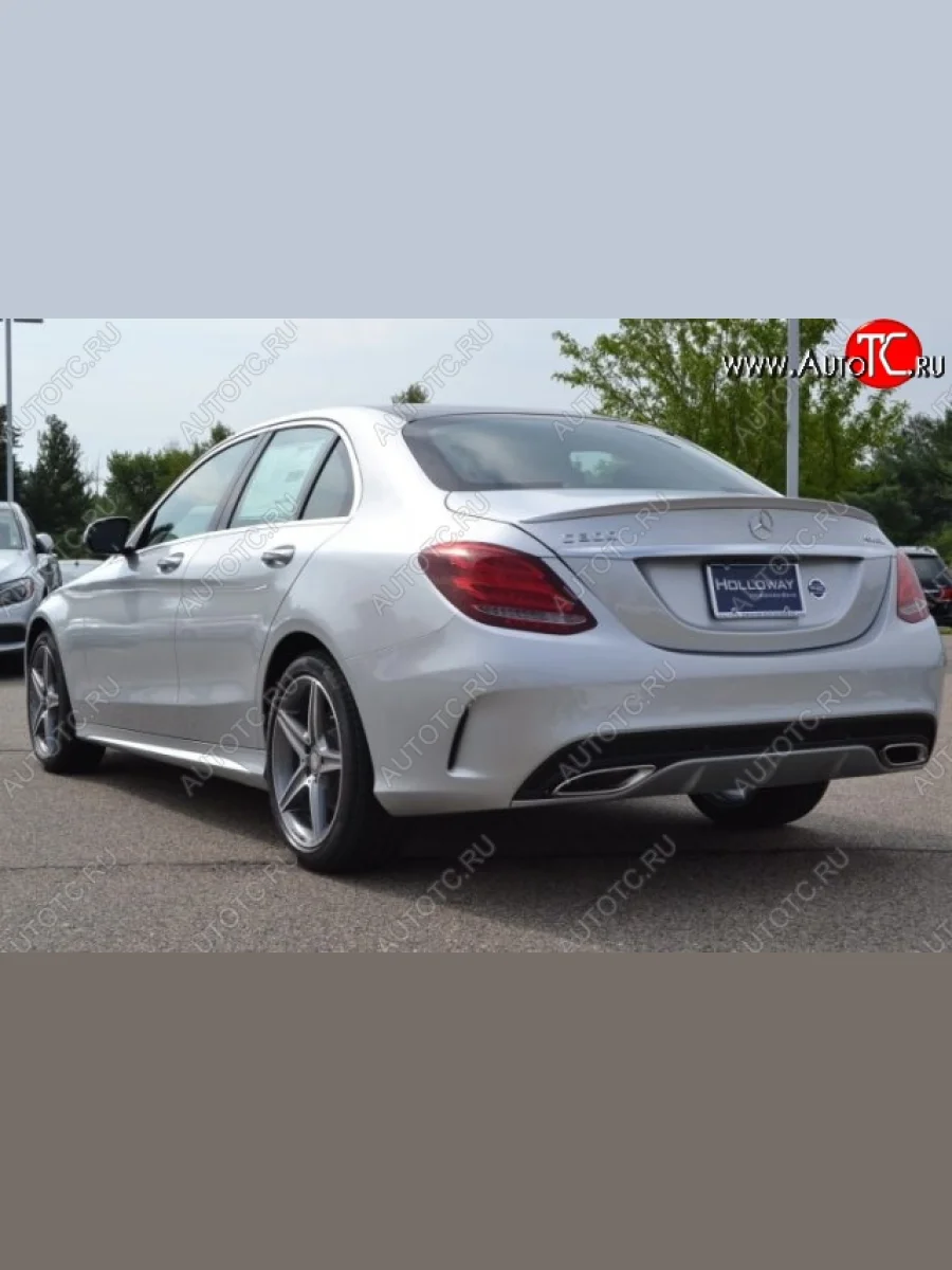 Лип спойлер C63 AMG Mercedes-Benz C-Class W205 дорестайлинг седан (2015-2018) (Неокрашенный)  в Воронеже Воронежской области