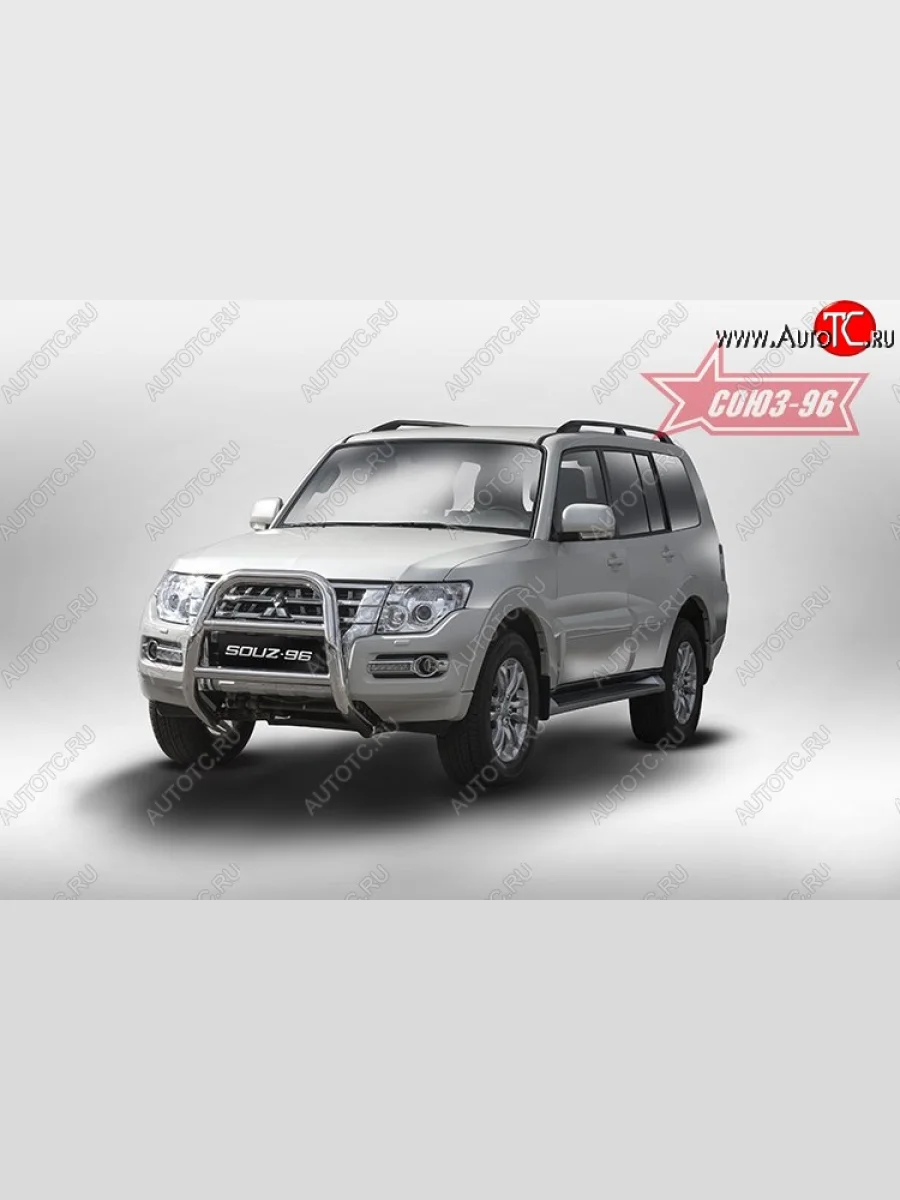 Защита переднего бампера Souz-96 (d76)  Mitsubishi Pajero (2014-2020) 4 V90  в Самаре Самарской области