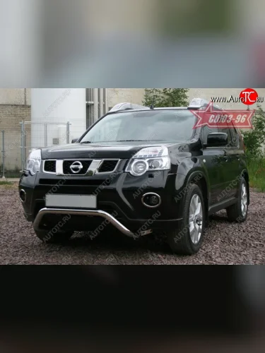Защита переднего бампера Souz-96 (d60) Nissan X-trail  2 T31 (2010-2015) рестайлинг
