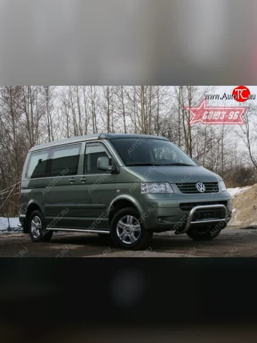 Защита переднего бампера Souz-96 (d60) Volkswagen Transporter  T5 (2003-2015) дорестайлинг, рестайлинг