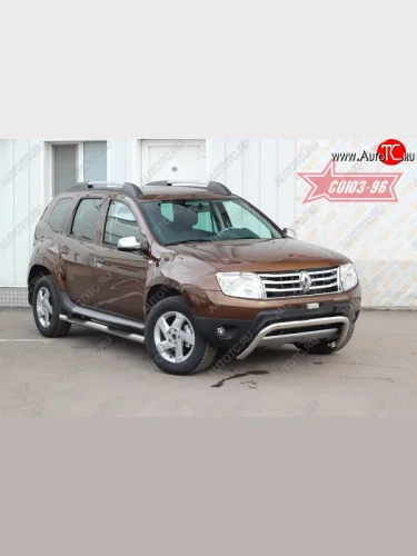 Защита переднего бампера Souz-96 (d60) Renault Duster  HS (2010-2015) дорестайлинг