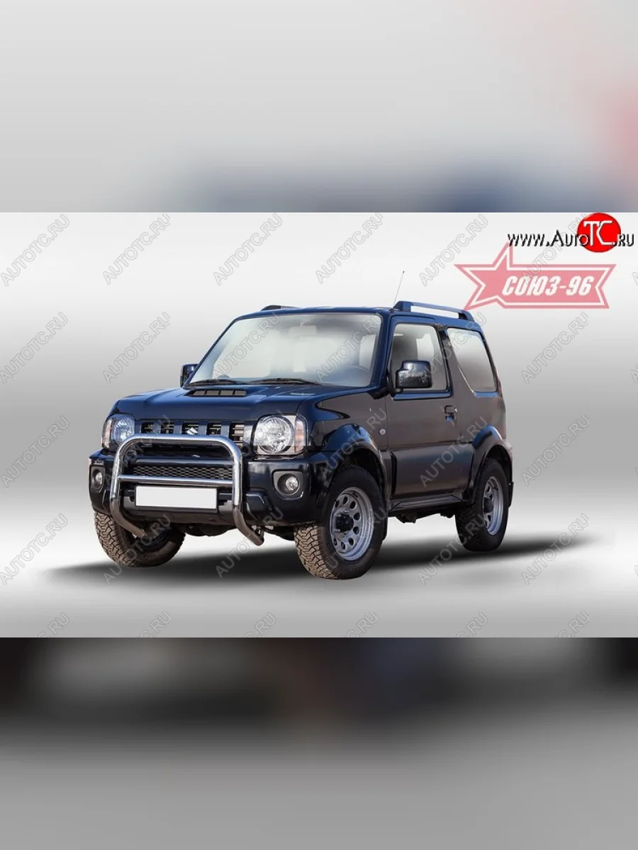 Защита переднего бампера Souz-96 (d60) Suzuki Jimny JB23/JB43 2-ой рестайлинг (2012-2018)  в Воронеже Воронежской области