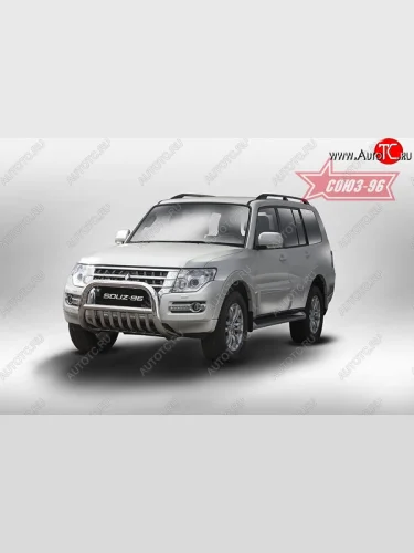 Защита переднего бампера Souz-96 (d76) Mitsubishi Pajero  4 V90 (2014-2020) 2-ой рестайлинг