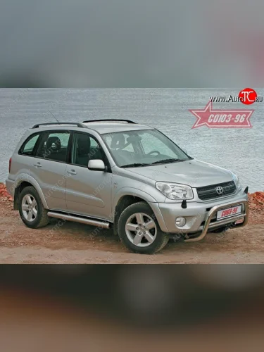 Защита переднего бампера Souz-96 (d60) Toyota RAV4  CA20 (2000-2003) 3 дв. дорестайлинг, 5 дв. дорестайлинг