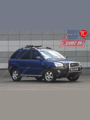 Защита переднего бампера Souz-96 (d60) KIA Sportage  2 JE,KM (2008-2010)  рестайлинг