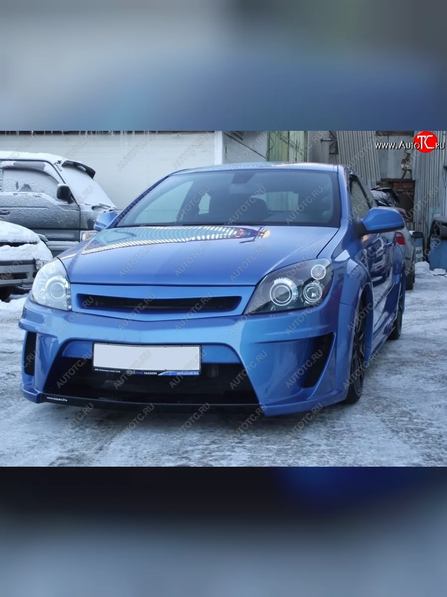 Решетка радиатора IBHERDESIGN Opel Astra H GTC хэтчбек 3 дв. дорестайлинг (2004-2006) (Неокрашенная)  с доставкой в г. Пермь