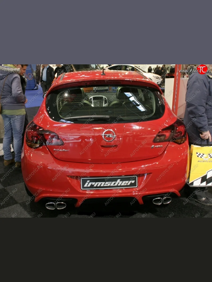 Накладка на задний бампер IRMSCHER Opel Astra J хэтчбек 5 дв.  рестайлинг (2012-2017) (Неокрашенная)  в Перми Пермском крае