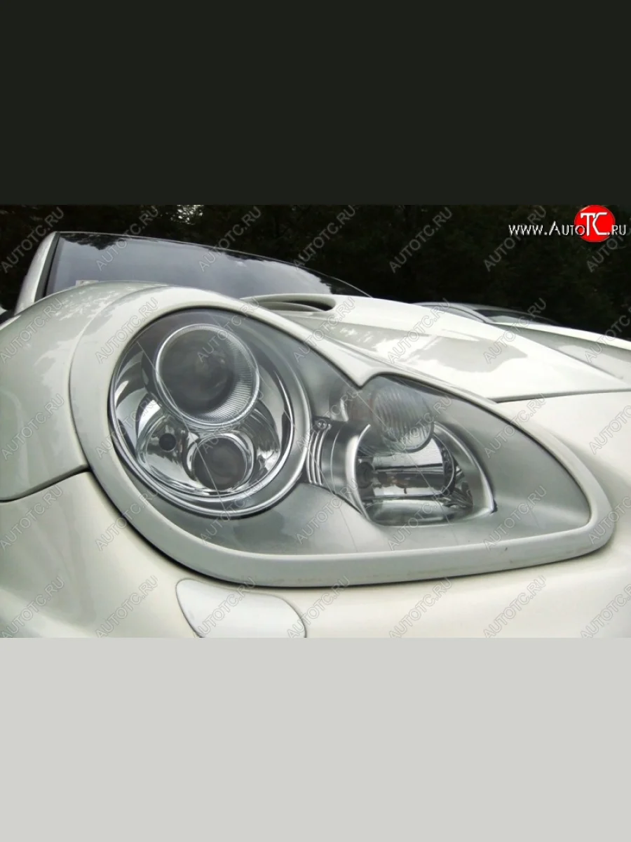 Реснички на фары TECHART Porsche Cayenne 955 (2002-2006) (Неокрашенные)  с доставкой в г. Керчь