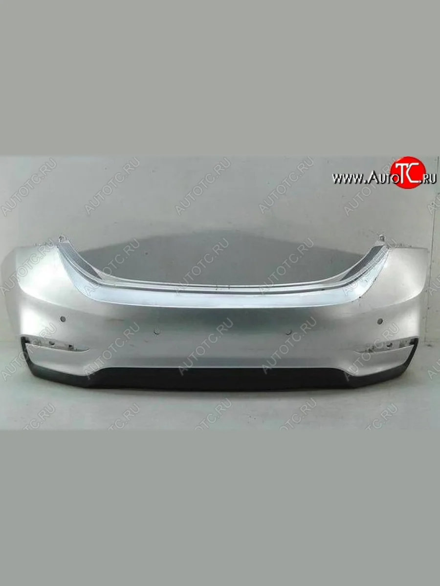 Задний бампер Стандартный (под парктроники) Hyundai Solaris HCR седан дорестайлинг (2017-2020) (Неокрашенный)  в Керчи Республика Крым