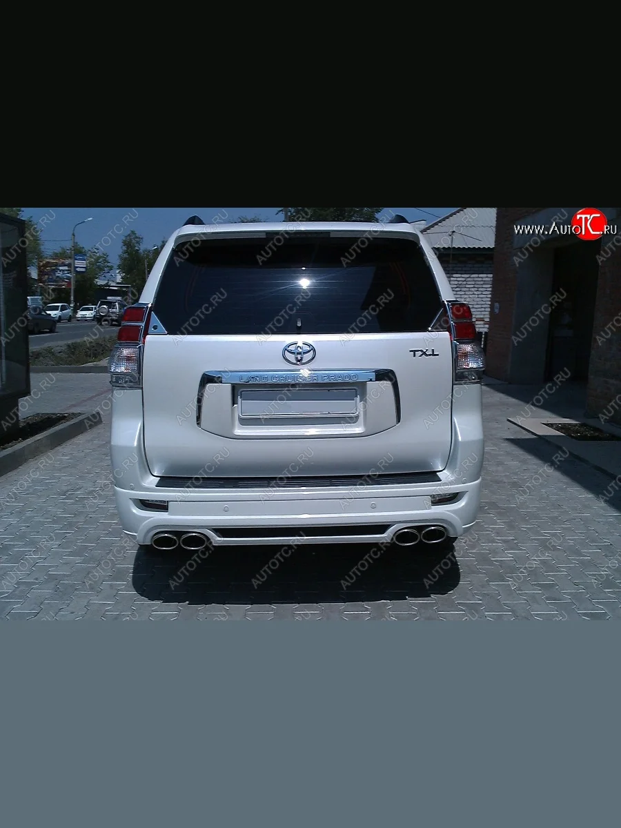 Накладка на задний бампер Mz SPEED Toyota Land Cruiser Prado J150 дорестайлинг (2009-2013) (Неокрашенная)  в Перми Пермском крае