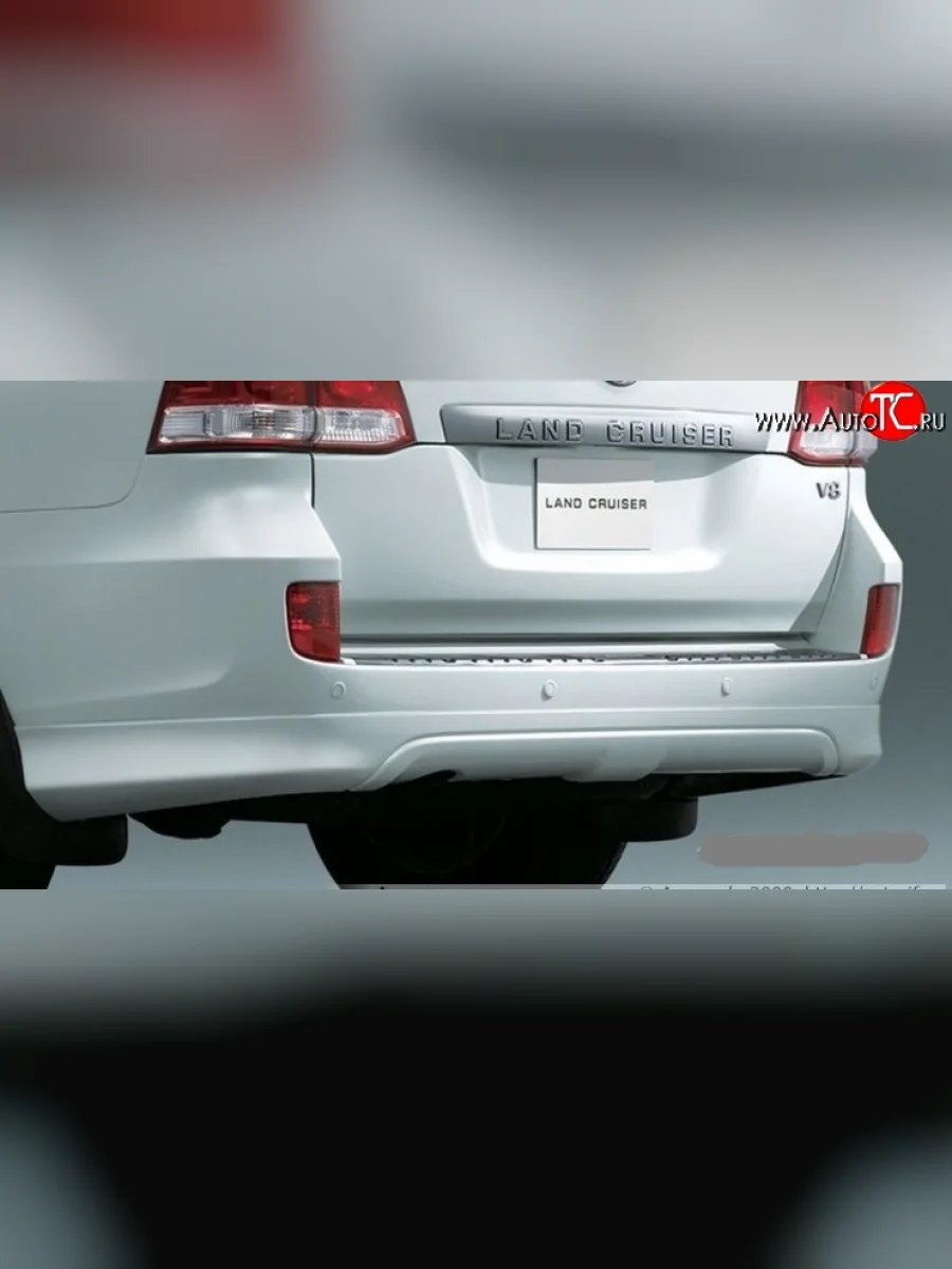 Накладка на задний бампер ORIGINAL Toyota Land Cruiser 200 дорестайлинг (2007-2012) (Неокрашенная)  в Воронеже Воронежской области