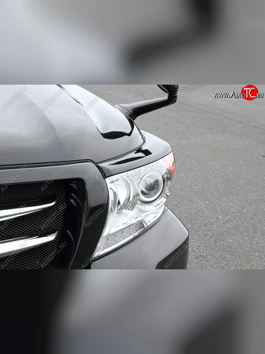 Реснички на фары JAOS Toyota Land Cruiser 200 1-ый рестайлинг (2012-2015) (Неокрашенные)  в Керчи Республика Крым