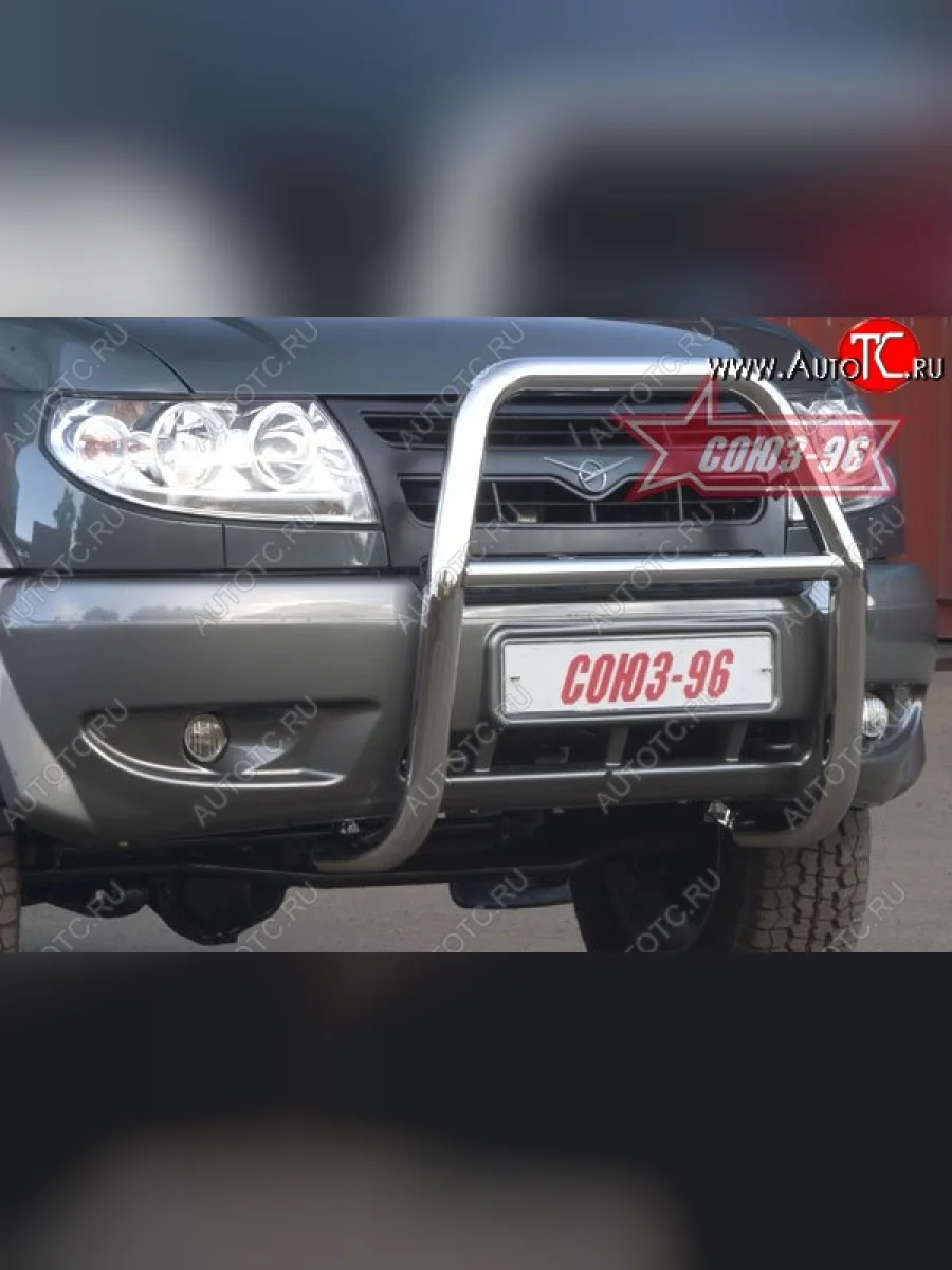 Защита переднего бампера Souz-96 (d60)  Уаз Патриот (2005-2013) 3163 5 дв.  в Самаре Самарской области