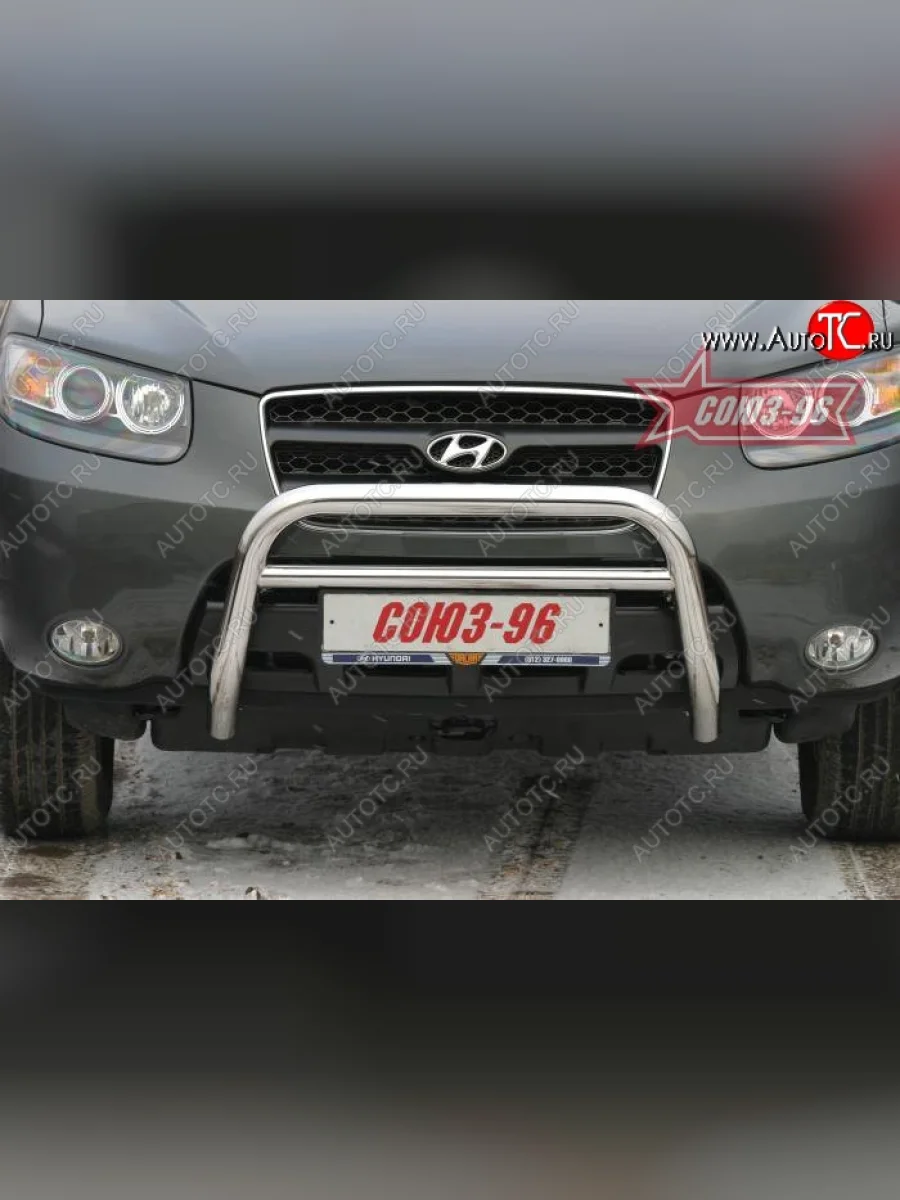 Защита переднего бампера Souz-96 (d60)  Hyundai Santa Fe (2006-2009) CM  в Самаре Самарской области