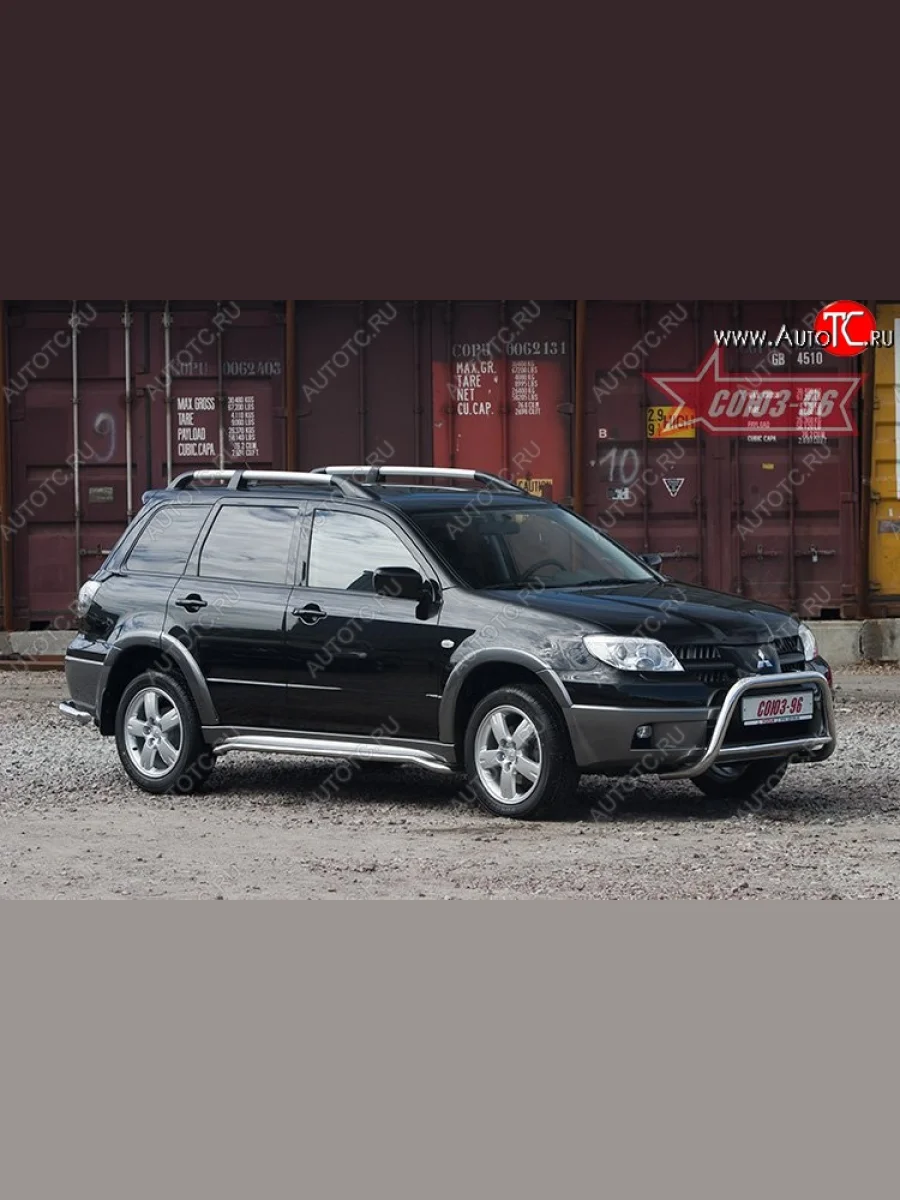 Защита переднего бампера Souz-96 (d60)  Mitsubishi Outlander (2003-2009) CU  в Керчи Республика Крым